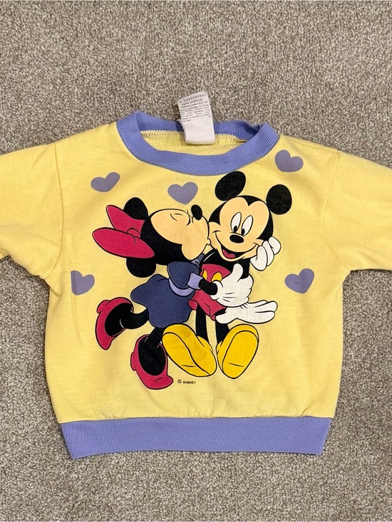 Mickey’s Stuff for Kids Other - Vintage Disney Yellow & Lavender Minnie & Mickey Kids Sweatshirt